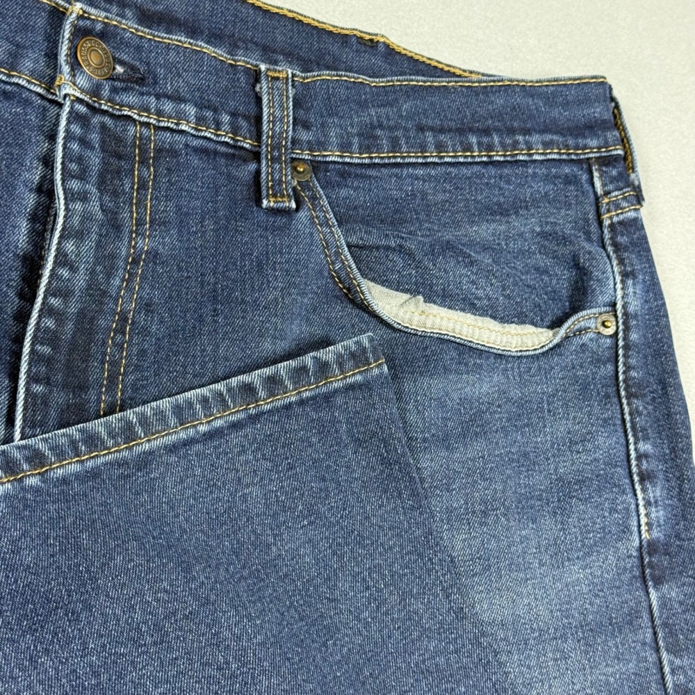 Levis Mens Straight Leg Denim Jeans Medium Wash Blue W38 L30
